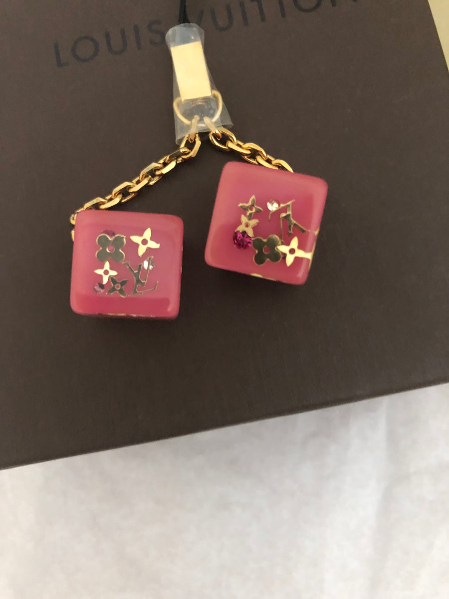 Louis Vuitton Gold-Tone Flower Logo Key Charm - Preloved Louis Vuitton