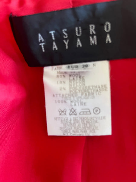 Atsuro Tayama Japan Red Wool Coat 38 (6)