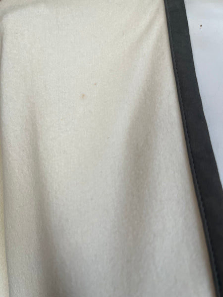 Eskandar One Size Cashmere Poncho with Leather Trim