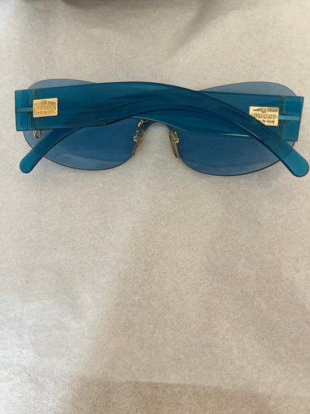 Gucci 1990s Blue Sunglasses (as new)