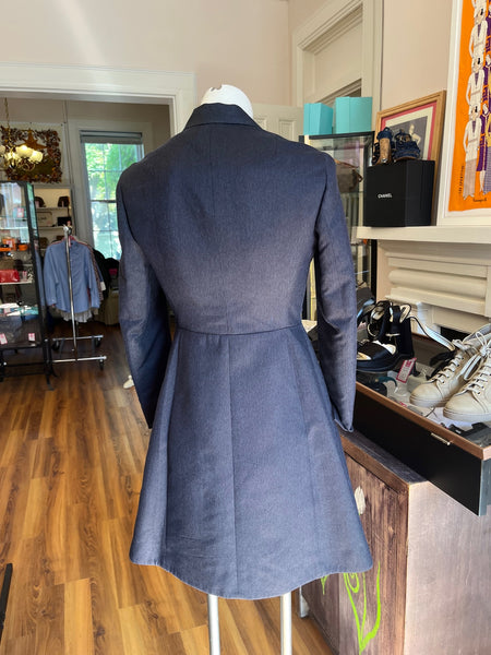 AKRIS Silk Ottoman A-Line Coat Dress Size 6