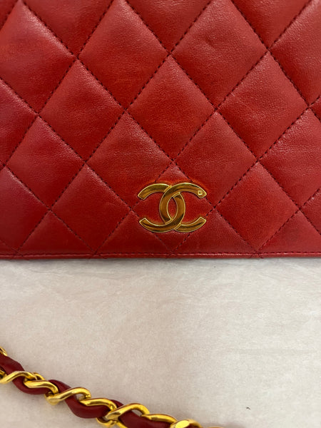 1989-91 Chanel Quilted Lambskin Flap Handbag w/COA and Card
