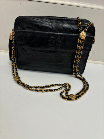 Chanel  Vintage Quilted Lambskin Leather Camera Bag