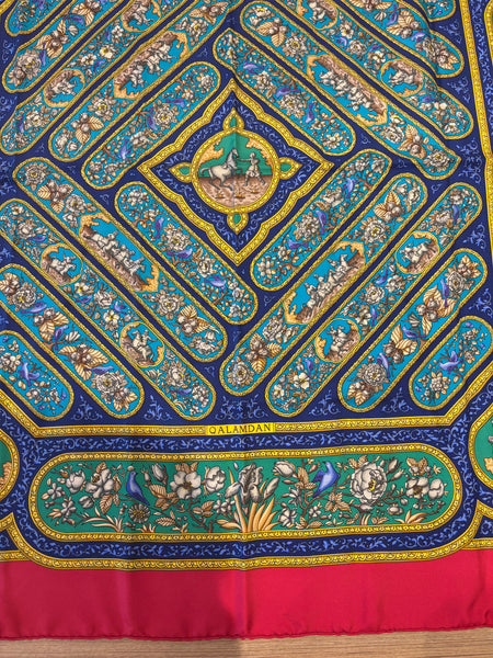 HERMES "QALAMAN" SILK SCARF 35"x35"