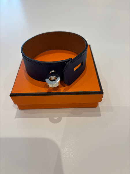 HERMES 2004 (H) Dark Blue Hip Hop Bracelet