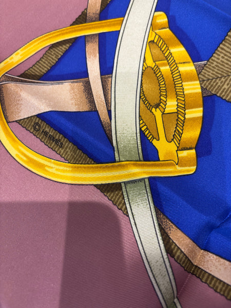 Hermes "Grand Manege" 35"x35" Silk Scarf with Hermes Envelope.