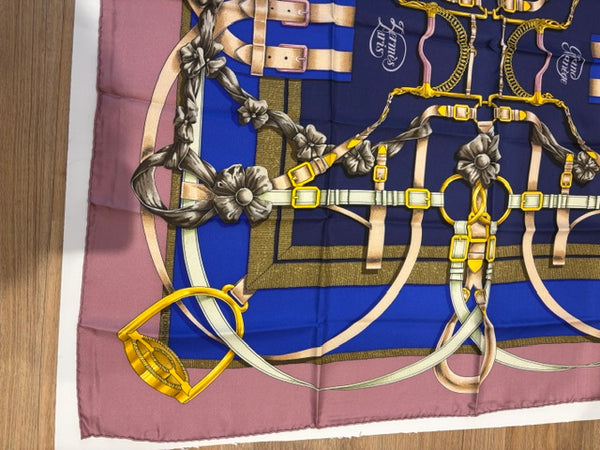 Hermes "Grand Manege" 35"x35" Silk Scarf with Hermes Envelope.