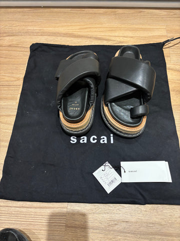 SACAI F/W Black Multi Sole Sandals Size 7 w/Tag and Dust Bag - Never Worn