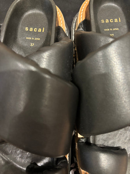 SACAI F/W Black Multi Sole Sandals Size 7 w/Tag and Dust Bag - Never Worn