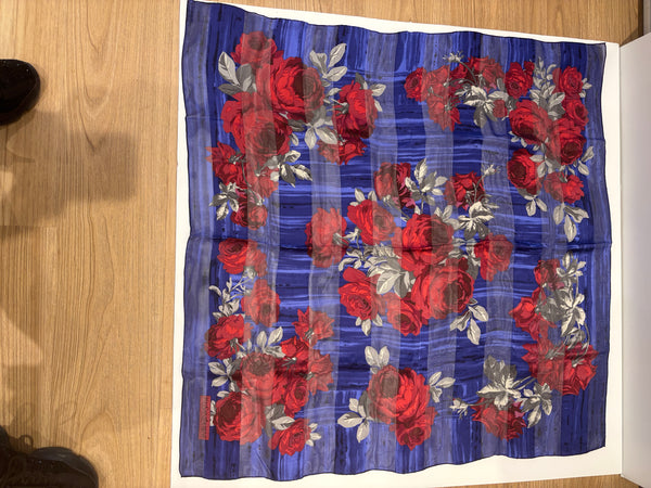 Yves Saint Laurent New Old Stock Mousseline Silk Scarf w/COA and Packaging