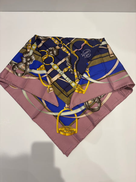 Hermes "Grand Manege" 35"x35" Silk Scarf with Hermes Envelope.