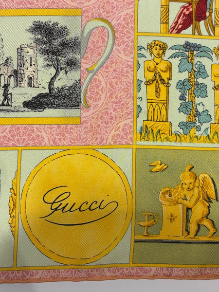 Gucci 1990s Silk Scarf 34"x34"