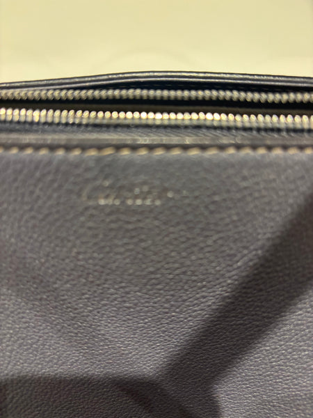 Cartier C Handbag in a Grey/Blue Textured Leather As New w/Dust Bag