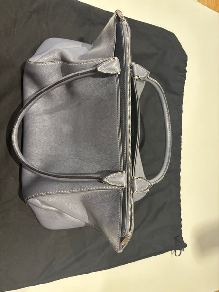 Cartier C Handbag in a Grey/Blue Textured Leather As New w/Dust Bag