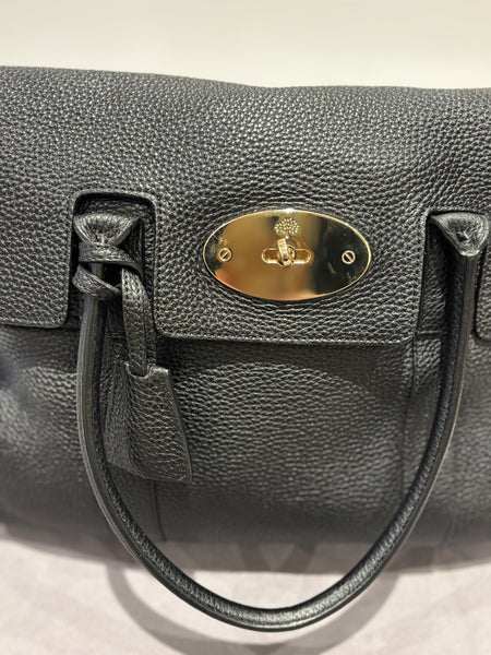 Mulberry Bayswater Black Textured Leather Tote