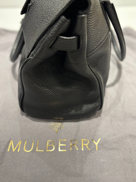 Mulberry Bayswater Black Textured Leather Tote