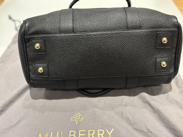 Mulberry Bayswater Black Textured Leather Tote