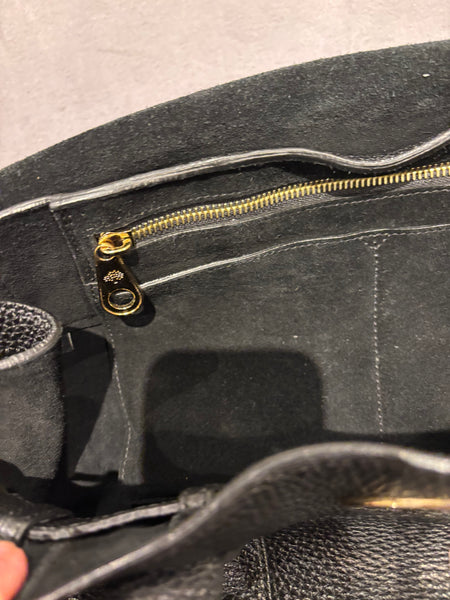 Mulberry Bayswater Black Textured Leather Tote