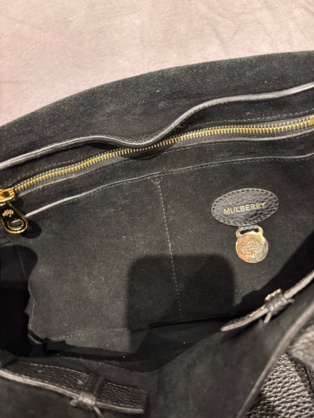 Mulberry Bayswater Black Textured Leather Tote