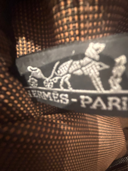 Hermes Vintage Brown Herline MM Tote Bag w/Entrupy Certificate