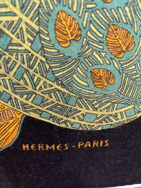 Hermes "Art des Steppes" Cashmere/Silk 35"x35" Scarf