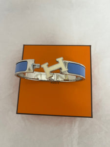 Hermes Clic Clac H Bangle in Blue 65