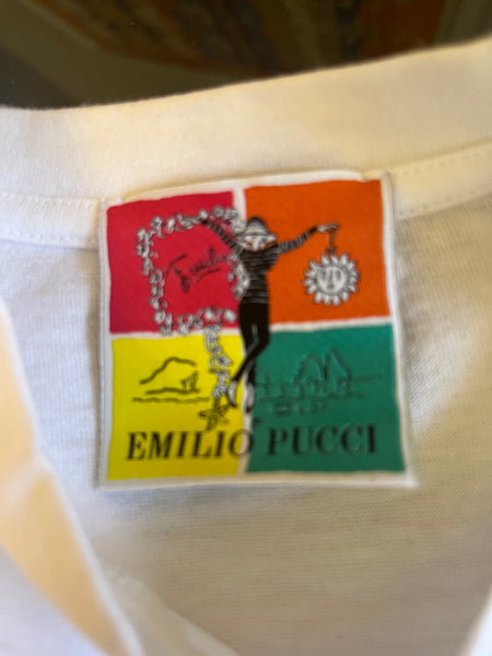 Emilio Pucci T-Shirt Never Worn w/Giorgia Giannini Tweed Cotton Shorts
