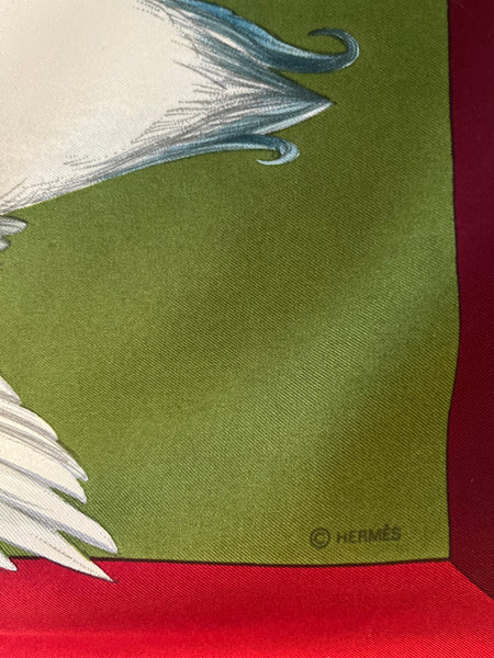 Hermes "Sauvagine en Vol" 35"x35" Silk Scarf