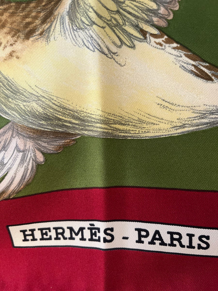 Hermes "Sauvagine en Vol" 35"x35" Silk Scarf
