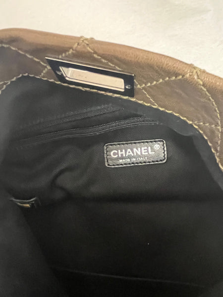 Chanel 1989 Brown Calfskin Leather Handbag w/Entrupy Certificate