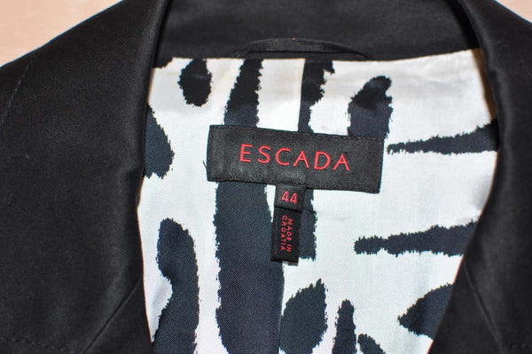 Escada Black Cotton Vest with Lace-Up Detail (44 Germany)