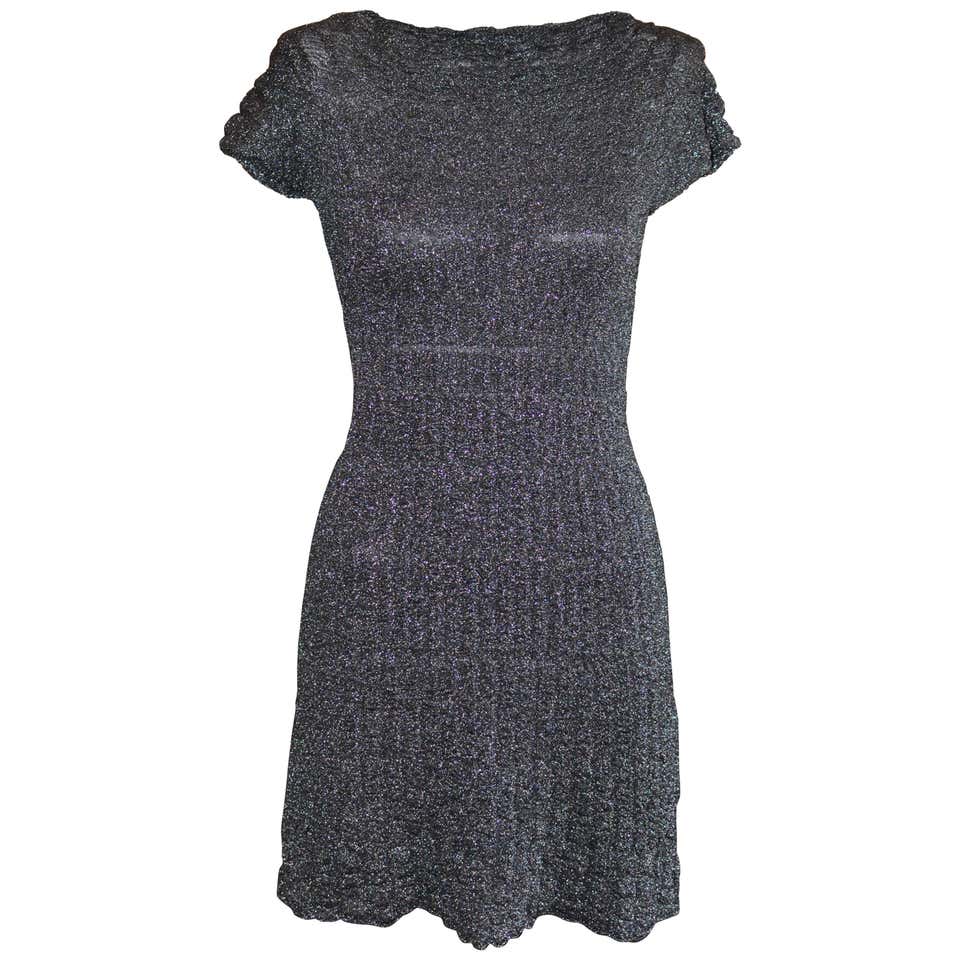 M. Missoni Silver Grey Metallic Dress 40 (ITL)