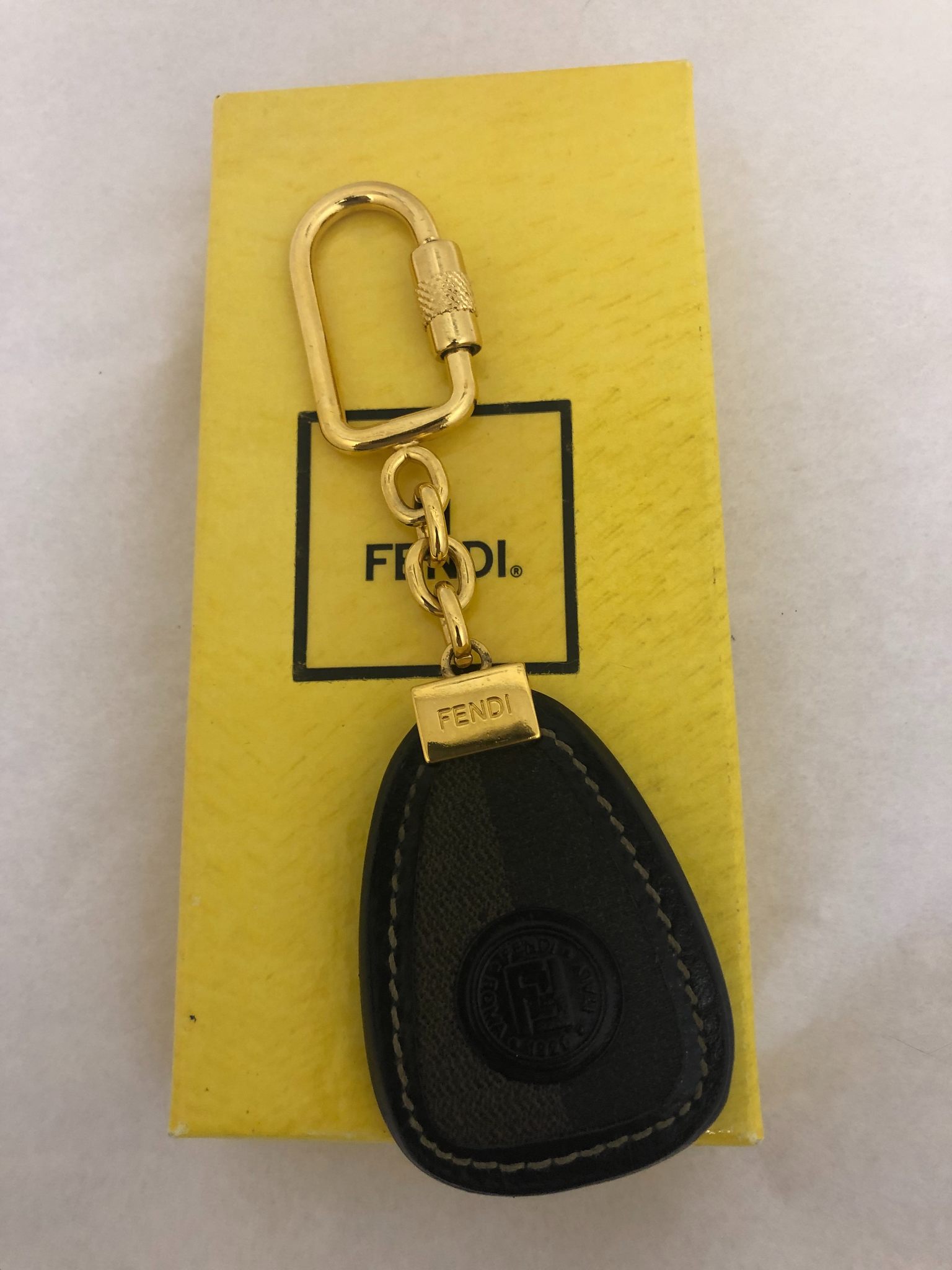 FENDI Vintage Key Holder w/Box Never Used