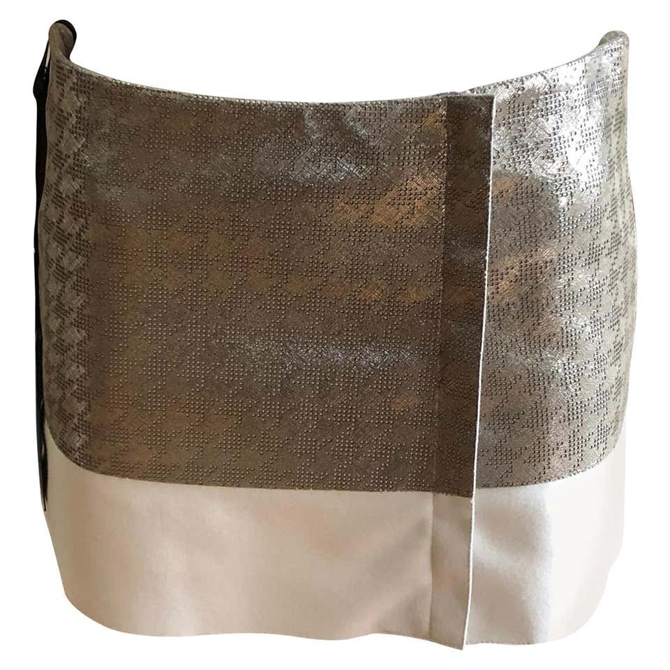 DROMe  Superb 2012 pre-season Metallic Leather and Wool Mini Skirt (S) NWT