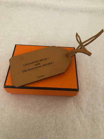 Hermes 2009 L'Echappee Belle Luggage Tag in Box