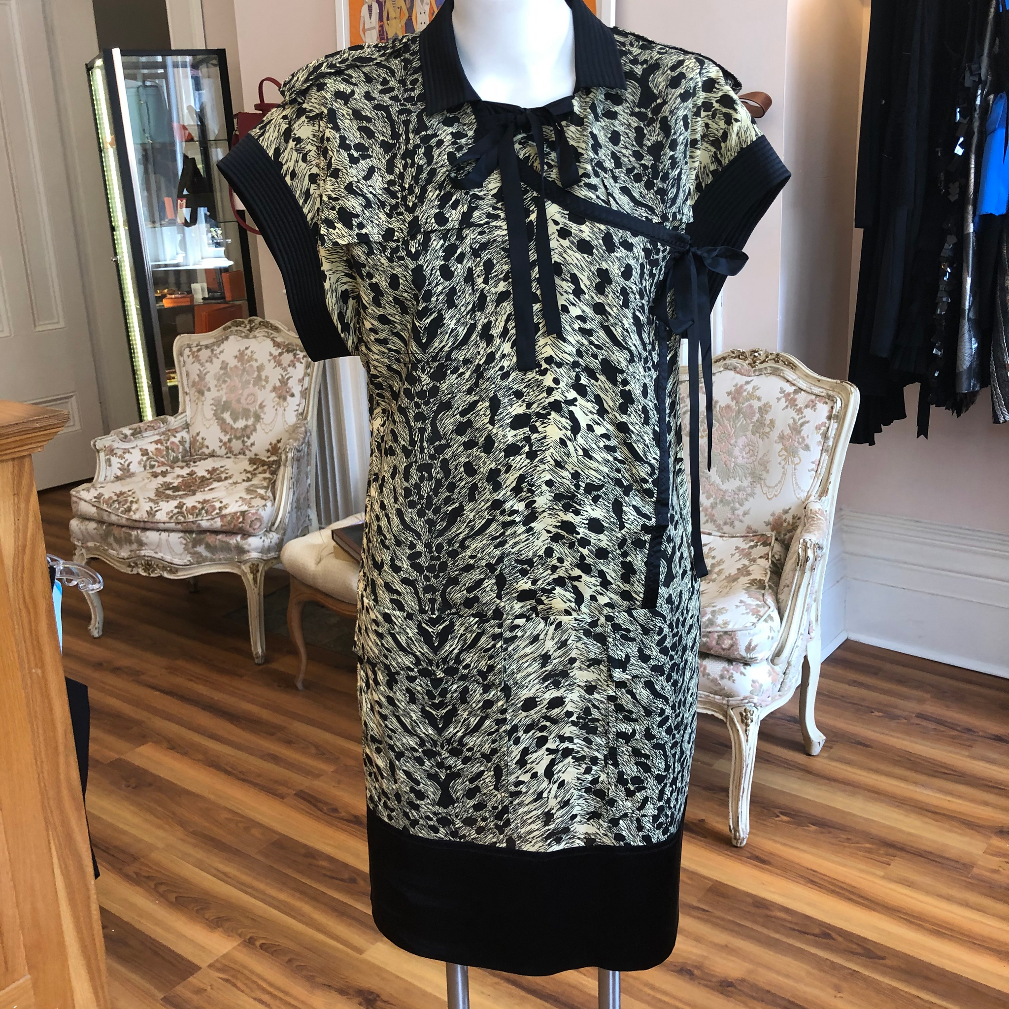 Sonia Rykiel Leopard Print Dress 40Fr
