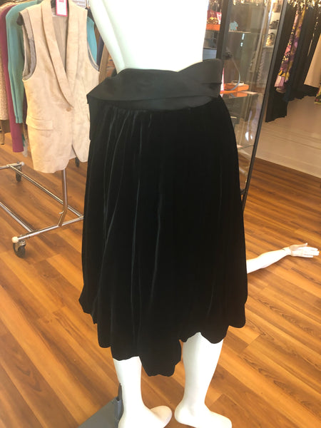 John Galliano Black Velvet Skirt 36Fr 4us