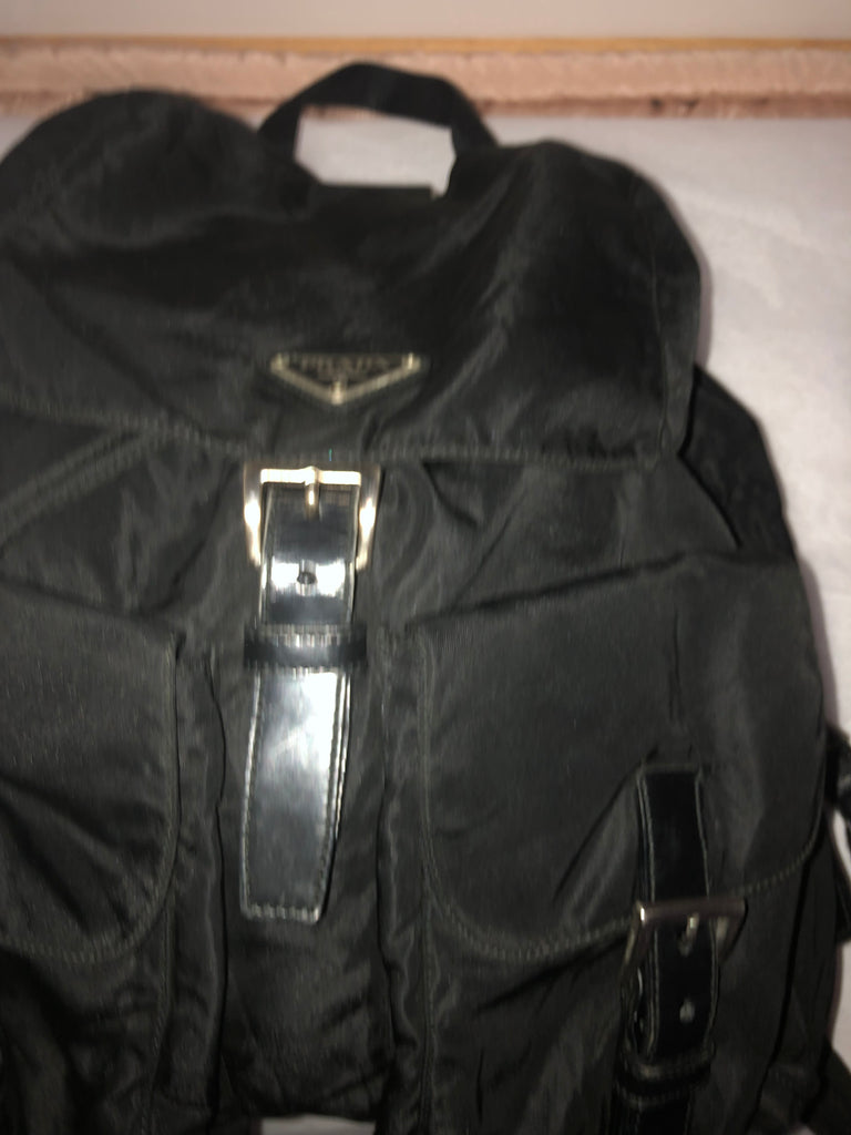 Prada Black Tessuto Vela Backpack with Authenticity Card
