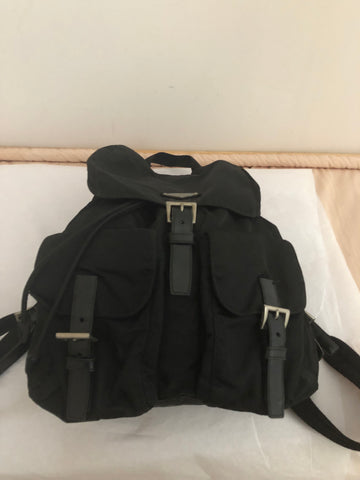 Prada Black Tessuto Vela Backpack with Authenticity Card