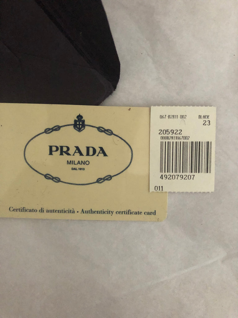 vintage prada authenticity card