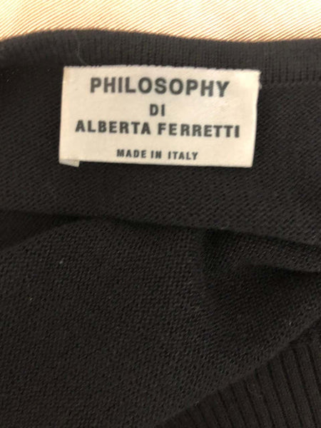 Philosophy Di Alberta Ferretti Cotton / Silk Black Embellished Dress