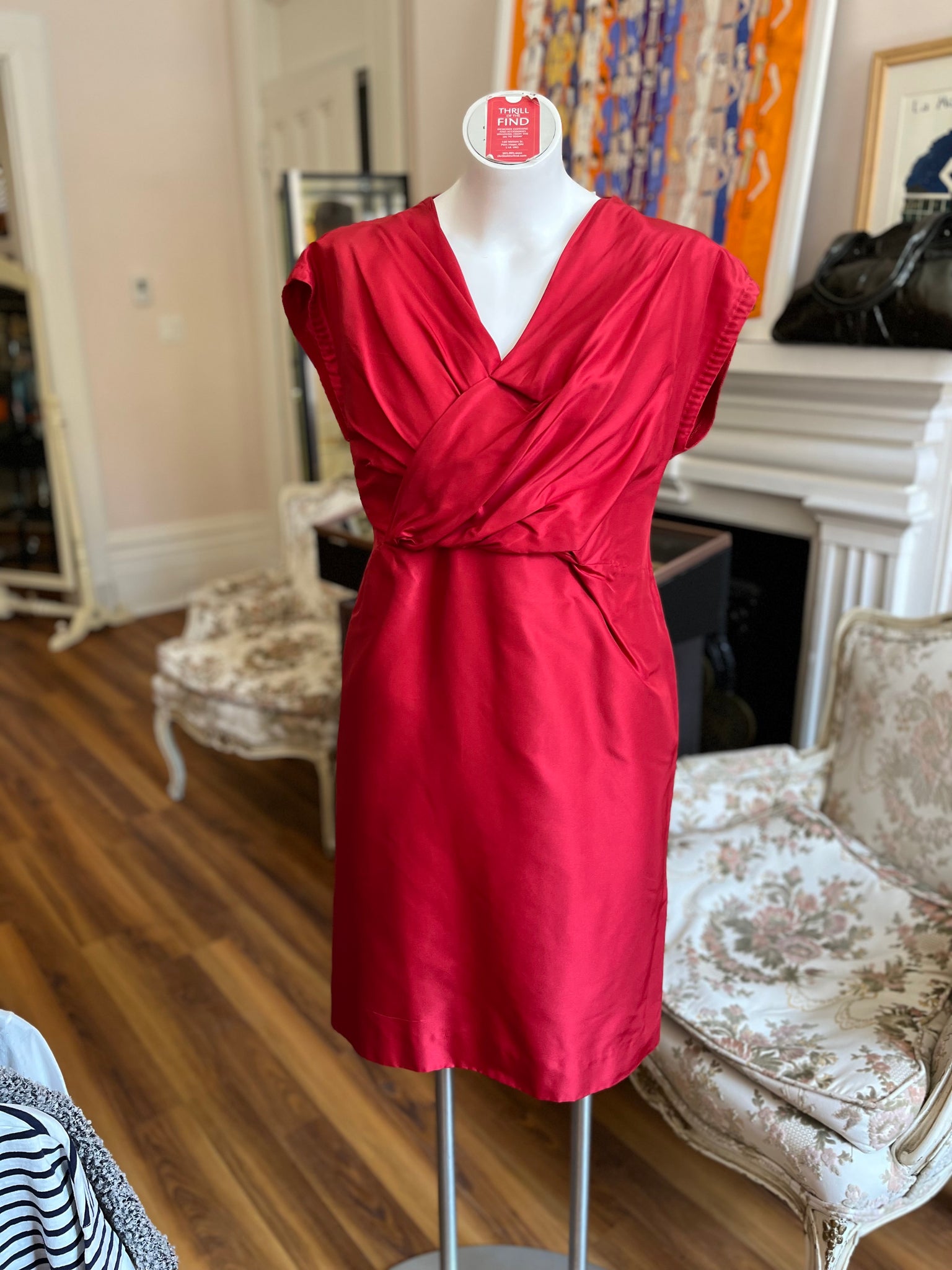 Salvatore Ferragamo Red Silk Dress (46 Itl)