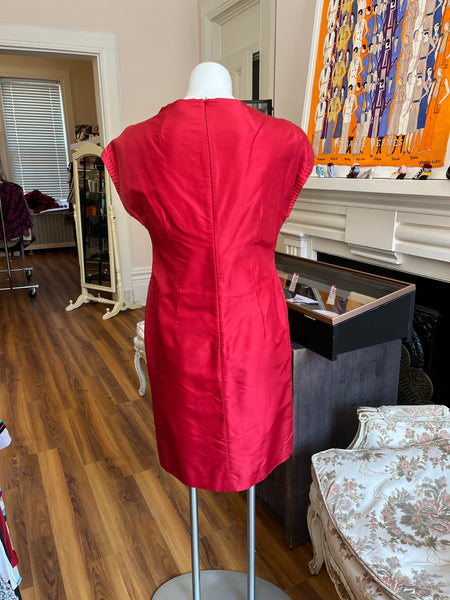 Salvatore Ferragamo Red Silk Dress (46 Itl)