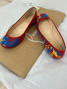 Louboutin Paint Splatter Flats 35.5