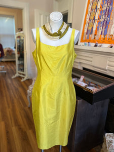 Seventy (Italy) Yellow Raw Silk Dress 48 Itl