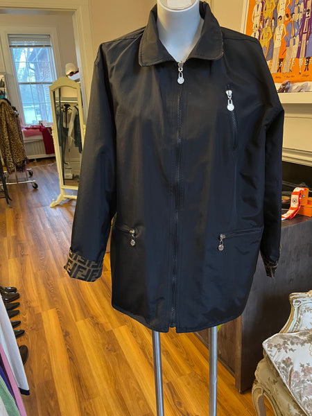 Fendi Rare 1990s Zucca Monogram Reversible (Black) Unisex Jacket