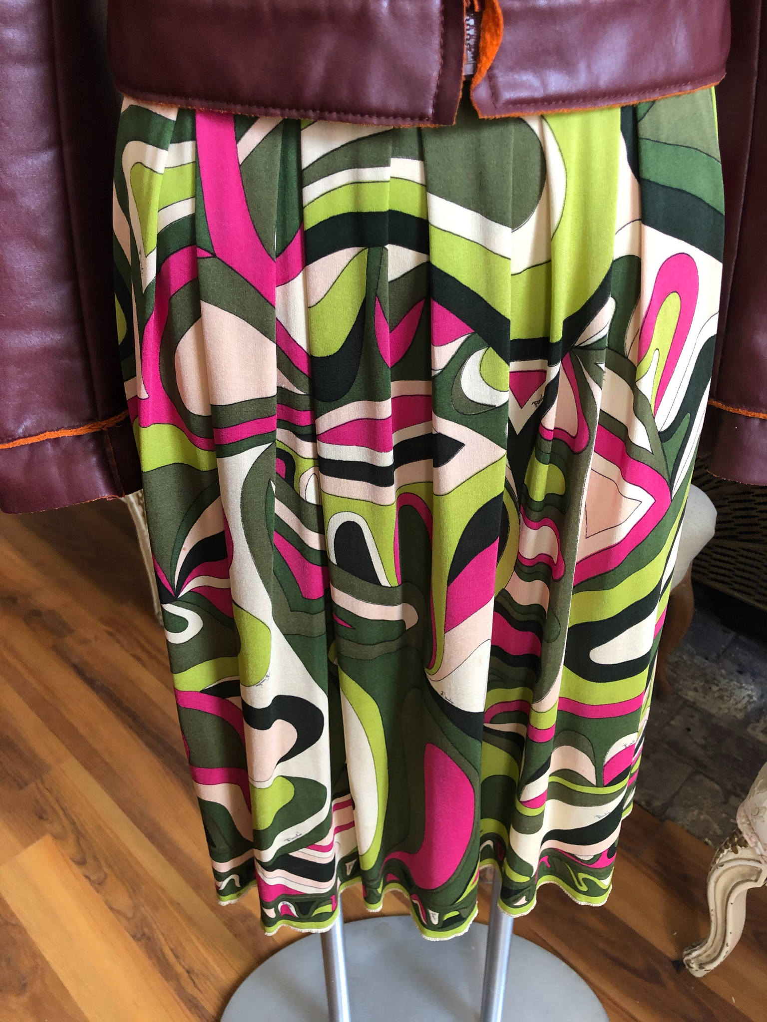 Emilio Pucci 1960s Silk Jersey Skirt (S-S+)